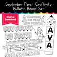 Load image into Gallery viewer, September Pencil Crafivity Bulletin Board Set