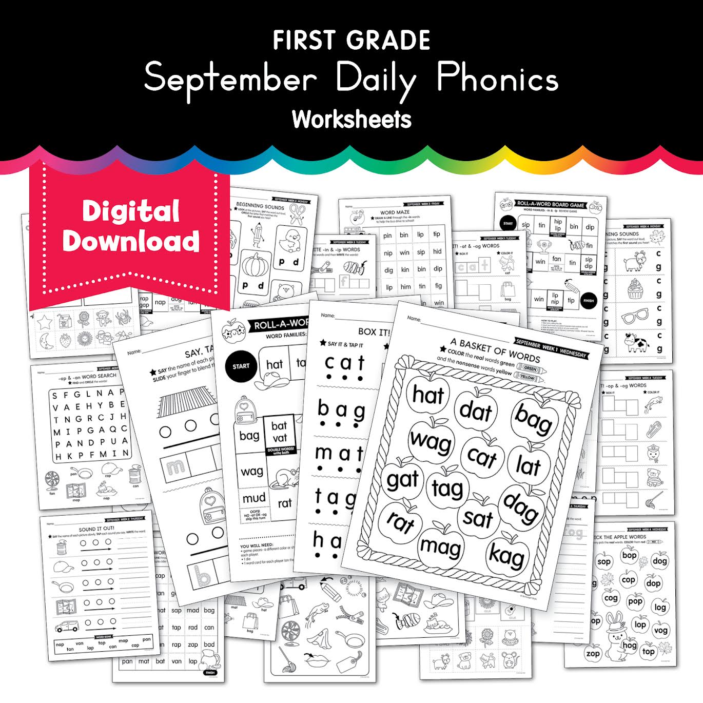 First Grade September Daily Phonics