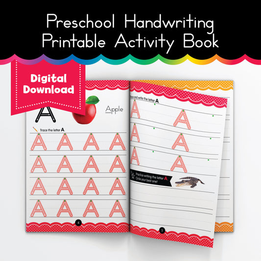 Preschool Handwriting Printable Activity Book
