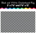 Load image into Gallery viewer, Black and White Checkerboard Rug