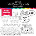 Load image into Gallery viewer, Printable October Hello Pumpkin Craftivity Bulletin Board Set