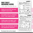 Load image into Gallery viewer, Printable Kindergarten May Daily Morning Work