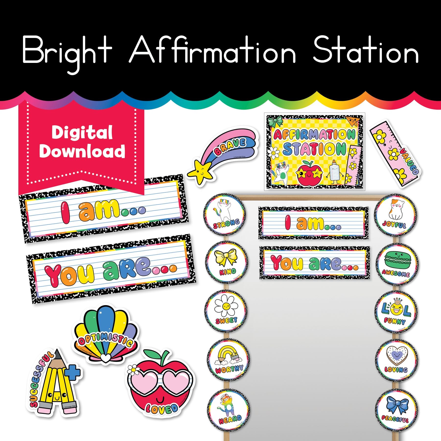 Printable Bright Affirmation Station