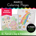 Load image into Gallery viewer, Free Printable March Coloring Pages Pack 2
