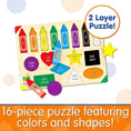Load image into Gallery viewer, Lift & Learn Colors & Shapes Puzzle