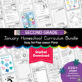 Load image into Gallery viewer, Printable Second Grade January Homeschool Curriculum Bundle