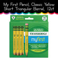 Load image into Gallery viewer, My First Pencil, Classic Yellow Short Triangular Barrel, 12ct