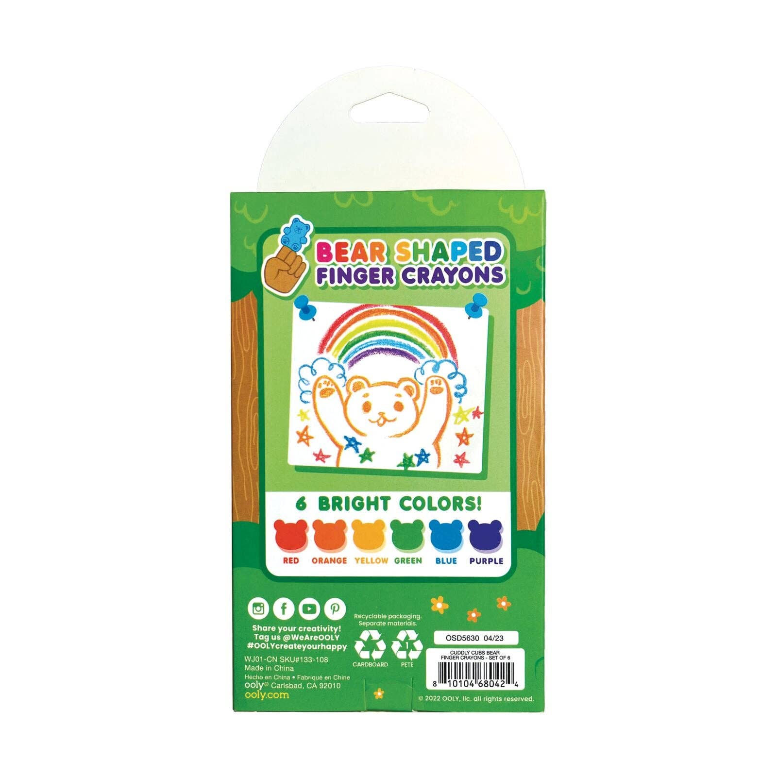 Cuddly Cubs Bear Finger Crayons