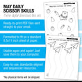 Load image into Gallery viewer, Printable Preschool May Daily Scissor Skills