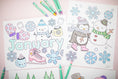Load image into Gallery viewer, Free Printable January Coloring Pages Pack 2