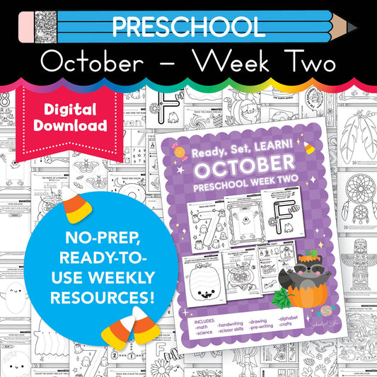Printable Preschool October Week 2 Resources