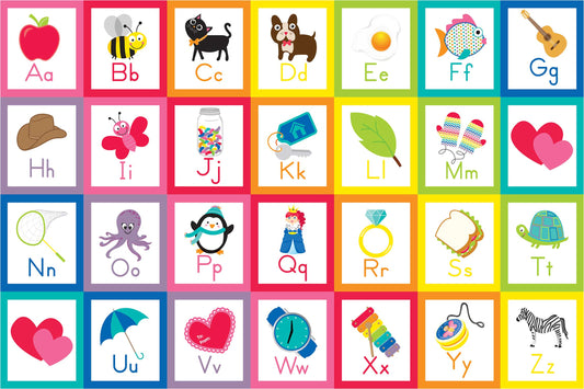 Rainbow Alphabet Cards Sit Spots Rug