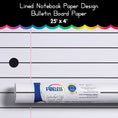 Load image into Gallery viewer, Lined Notebook Paper Design Bulletin Board Paper