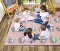 Load image into Gallery viewer, Pink Disco Ball Sit Spots Classroom Rug by Schoolgirl Style