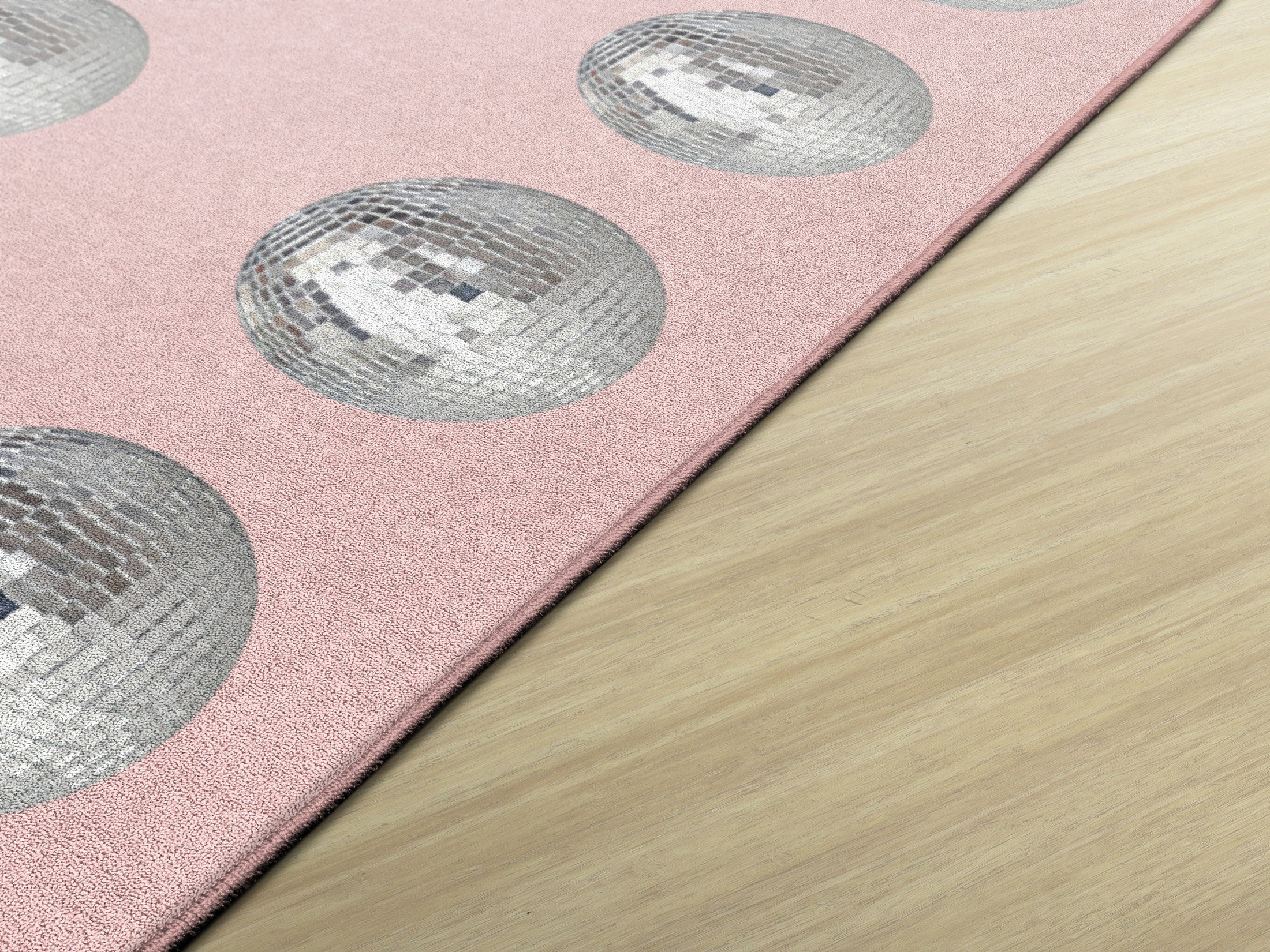 Pink Disco Ball Sit Spots Classroom Rug by Schoolgirl Style