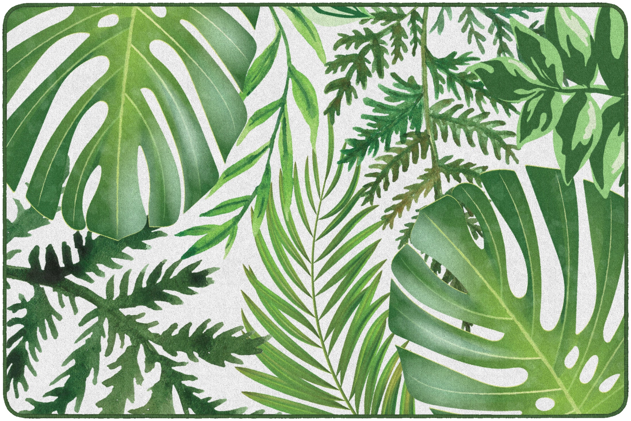 Greenery Leaves Classroom Rug by Schoolgirl Style