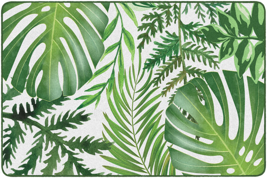 Greenery Leaves Classroom Rug by Schoolgirl Style
