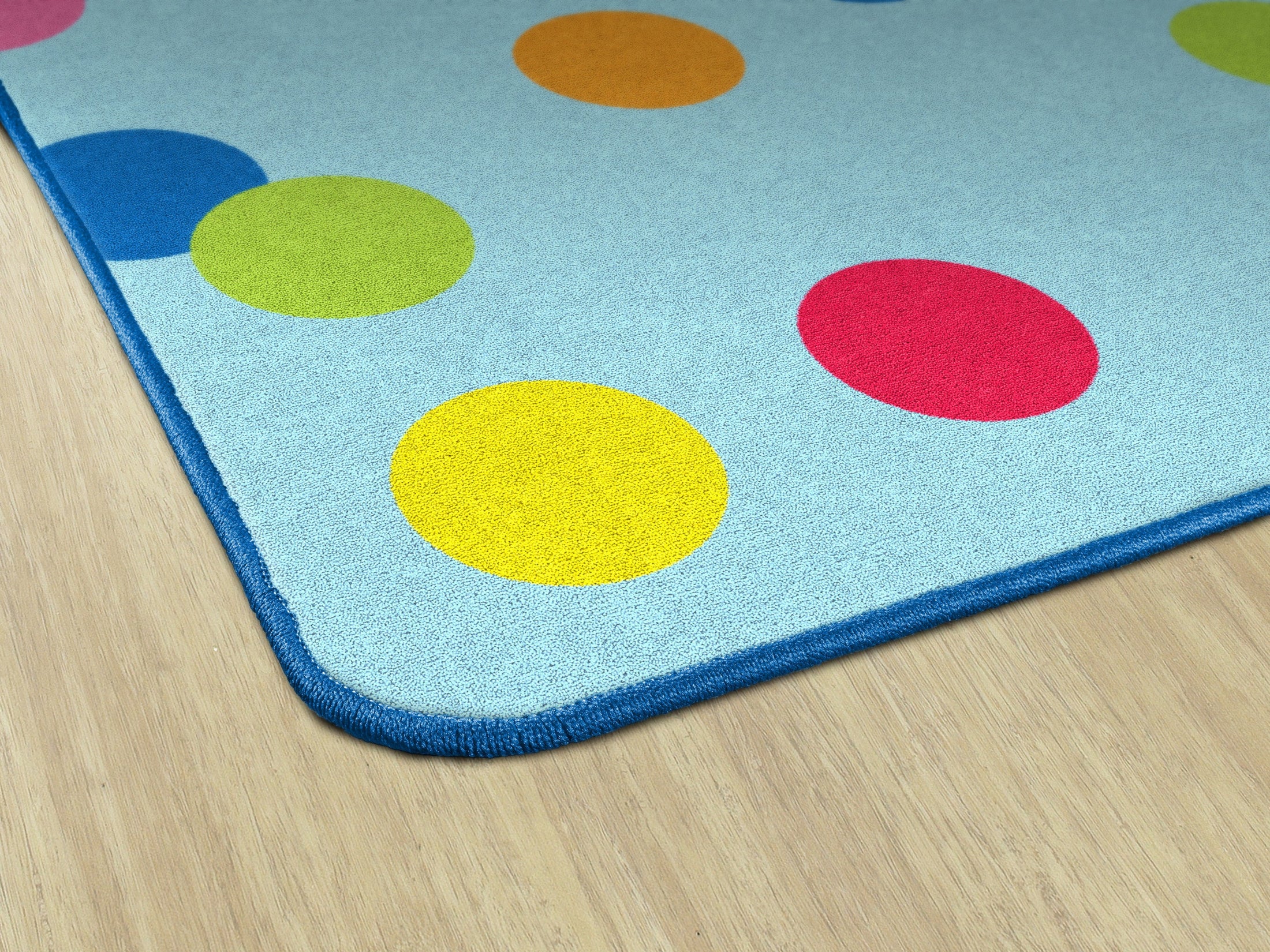Rainbow Polka Dots Classroom Rug by Schoolgirl Style