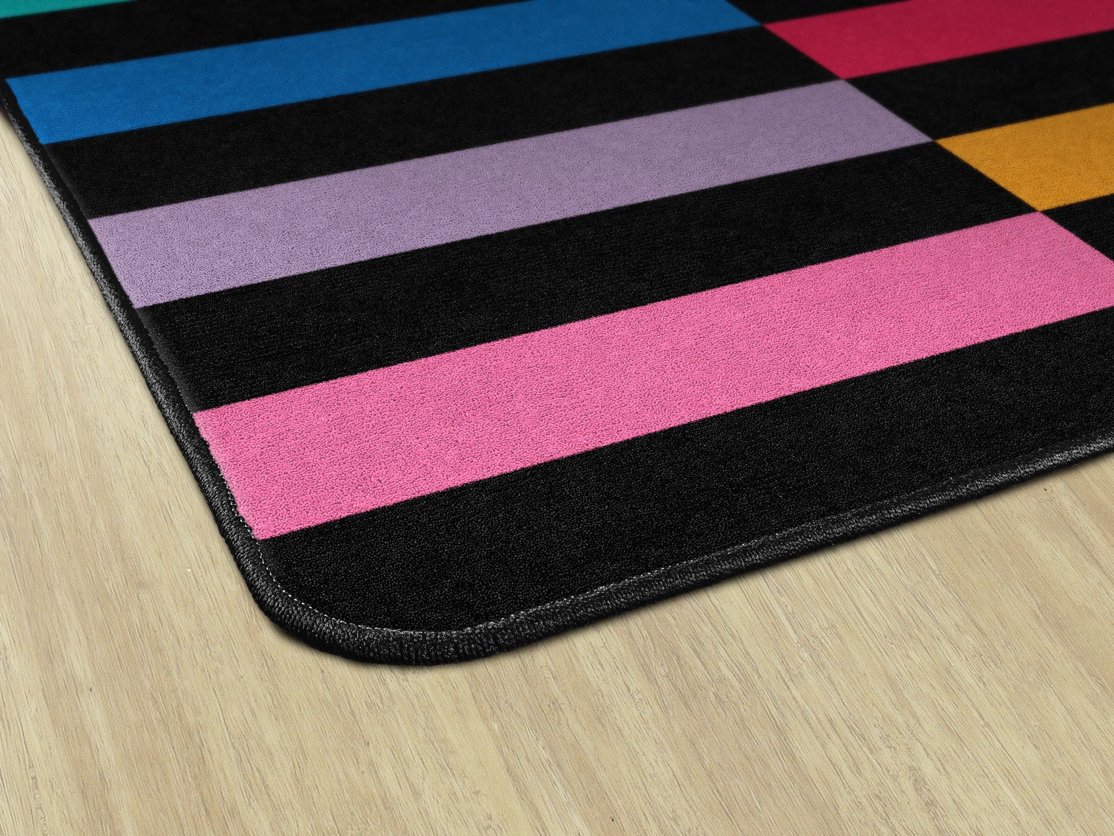 Rainbow Stripes Classroom Rug by Schoolgirl Style