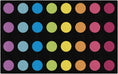 Load image into Gallery viewer, Rainbow Dots on Black Seating Classroom Rug by Schoolgirl Style