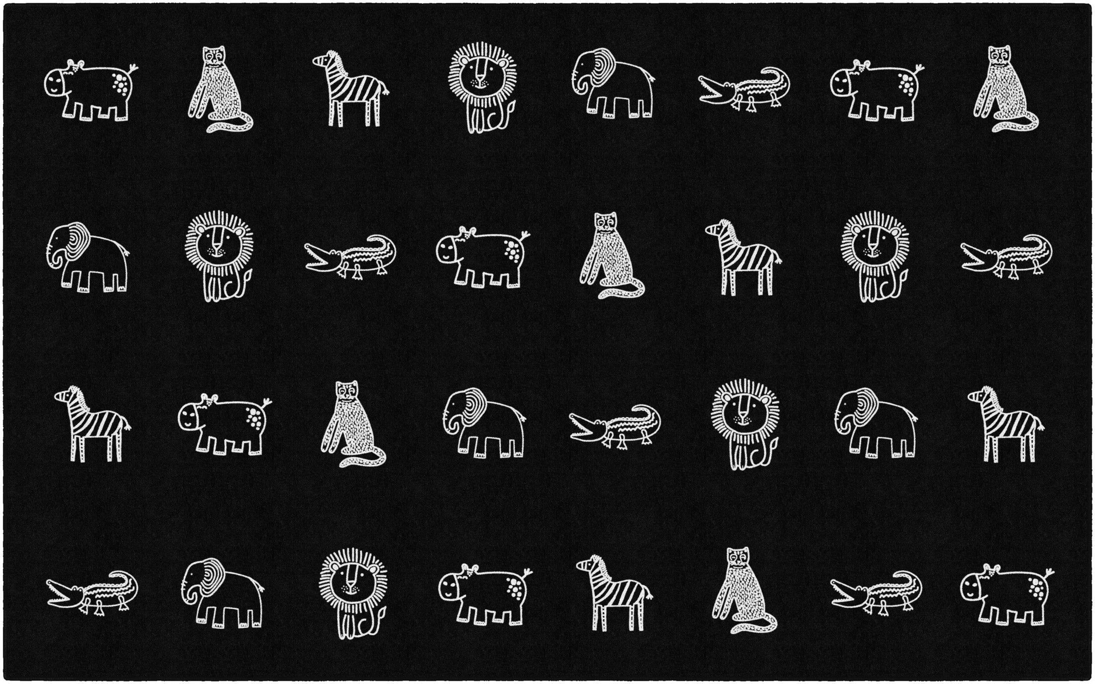 Animal Safari Sit Spots Rug