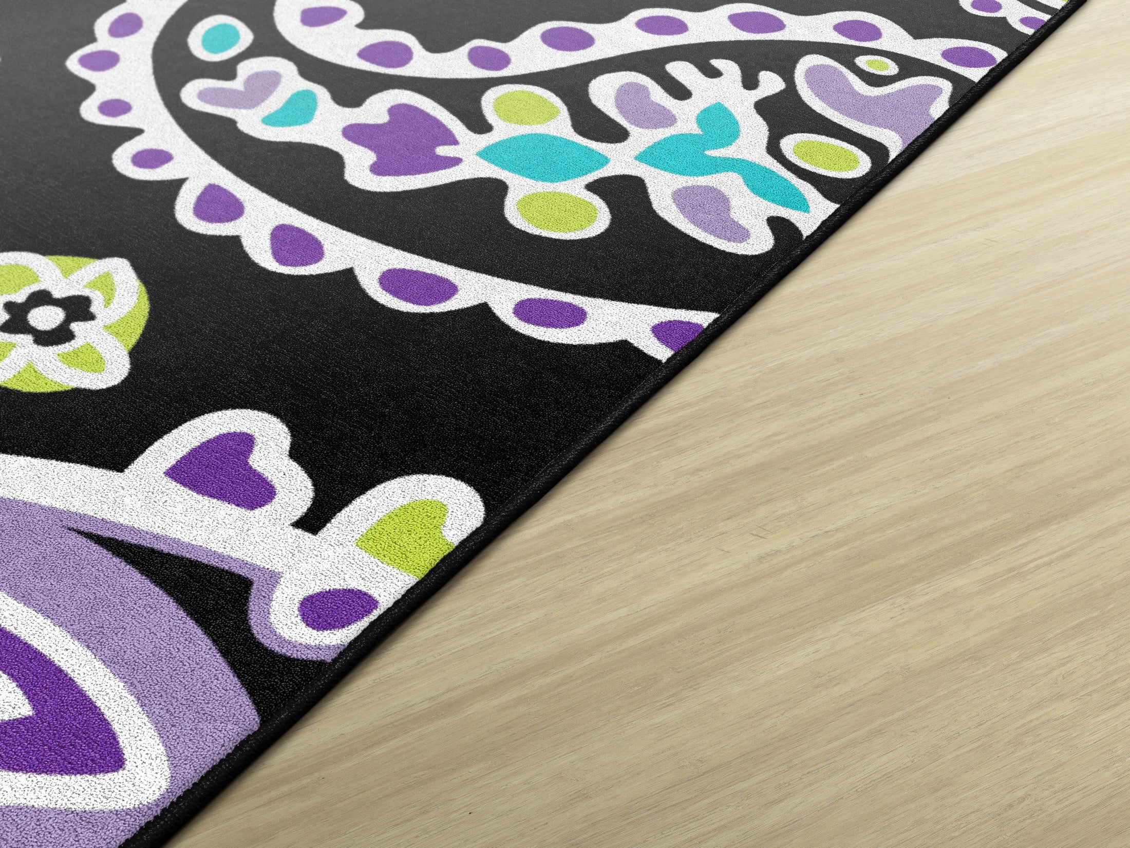 Midnight Orchid Paisley Classroom Rug by Schoolgirl Style
