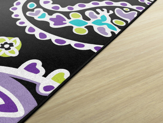 Midnight Orchid Paisley Classroom Rug by Schoolgirl Style