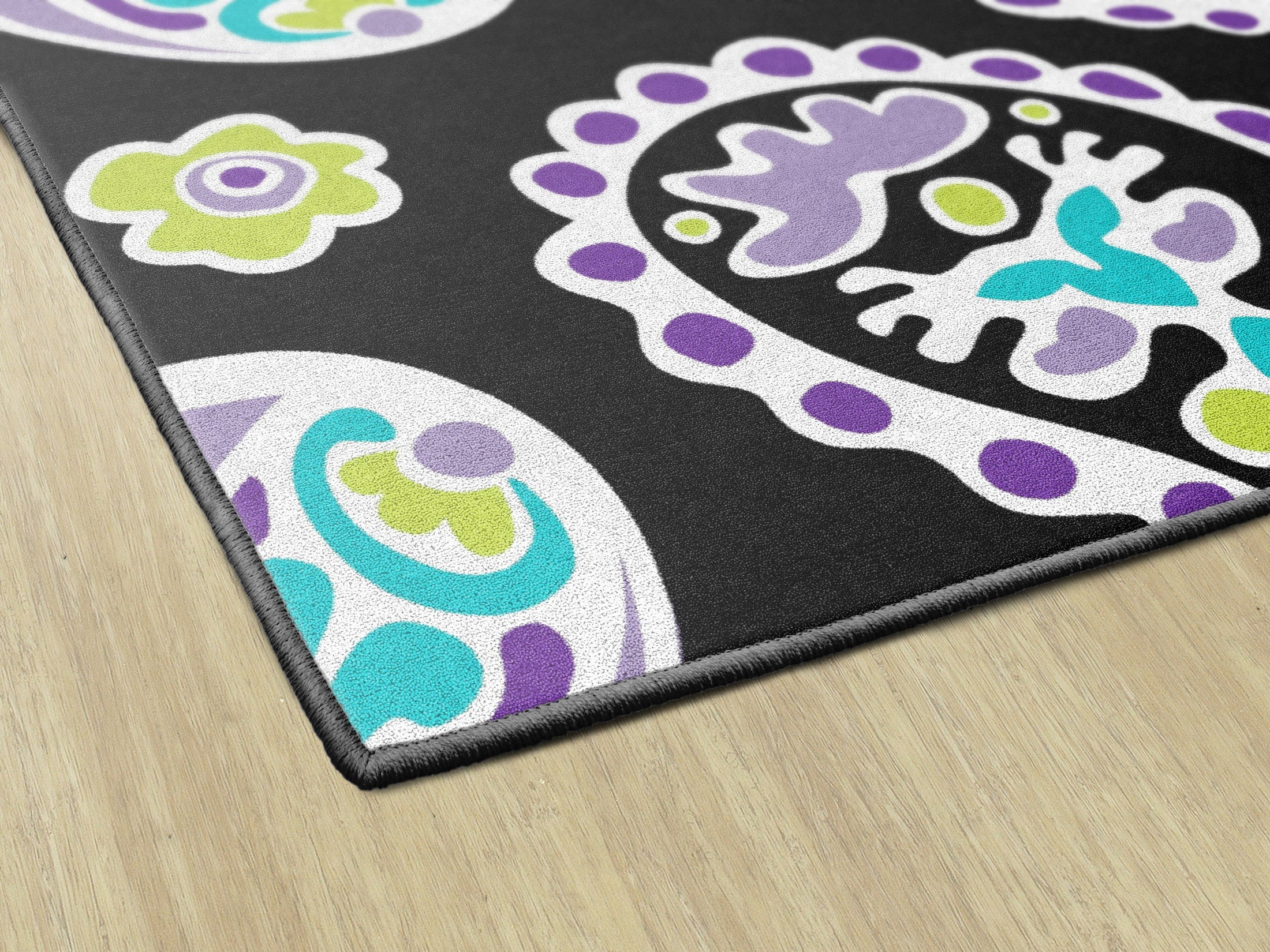 Midnight Orchid Paisley Classroom Rug by Schoolgirl Style