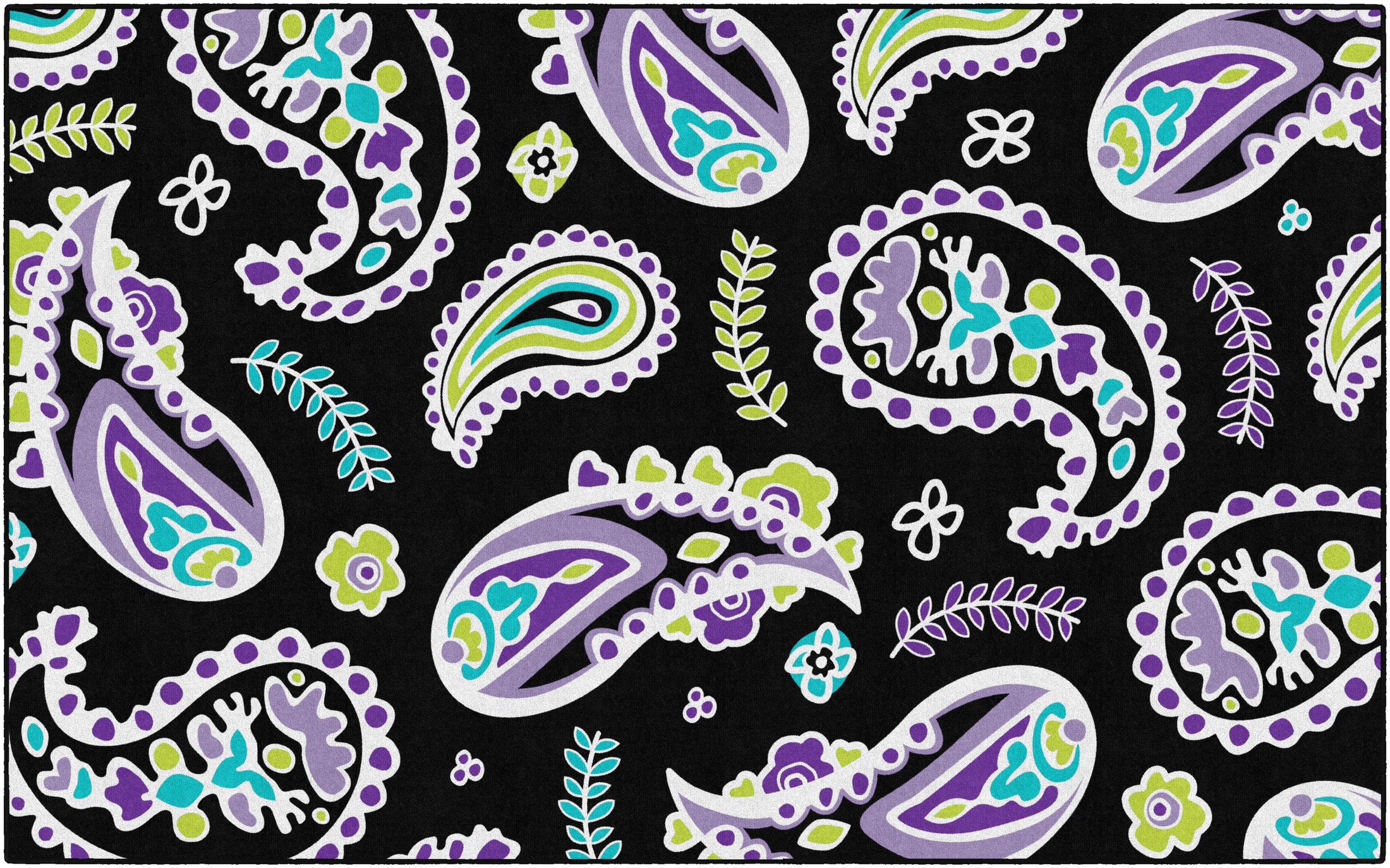 Midnight Orchid Paisley Classroom Rug by Schoolgirl Style