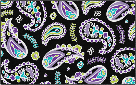 Midnight Orchid Paisley Classroom Rug by Schoolgirl Style