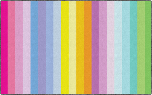 Rainbow Stripes Classroom Rug by Schoolgirl Style