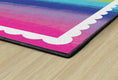 Load image into Gallery viewer, Watercolor Rainbow with White Scallop Classroom Rug by Schoolgirl Style