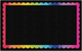 Load image into Gallery viewer, Rainbow Scallop Border on Black Classroom Rug by Flagship
