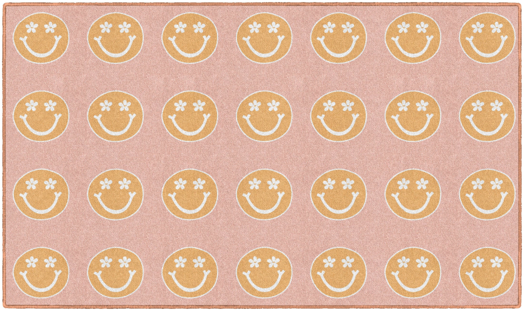Smiley Faces Sit Spot Rug Seating Classroom Rug by Schoolgirl Style