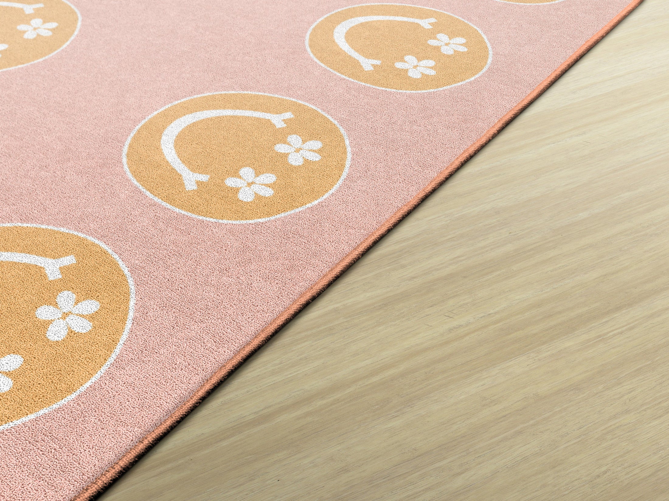 Smiley Faces Sit Spot Rug Seating Classroom Rug by Schoolgirl Style