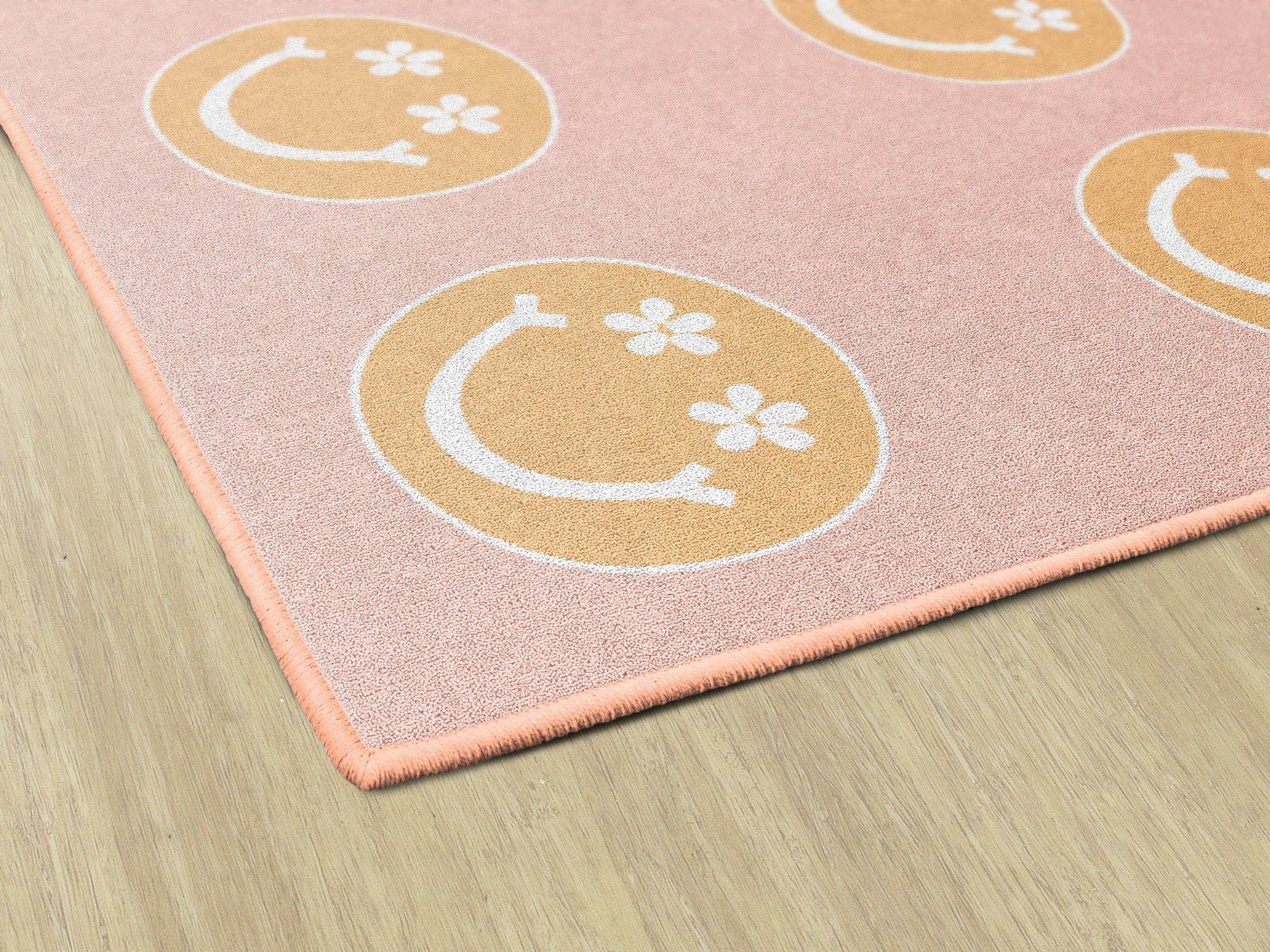 Smiley Faces Sit Spot Rug Seating Classroom Rug by Schoolgirl Style
