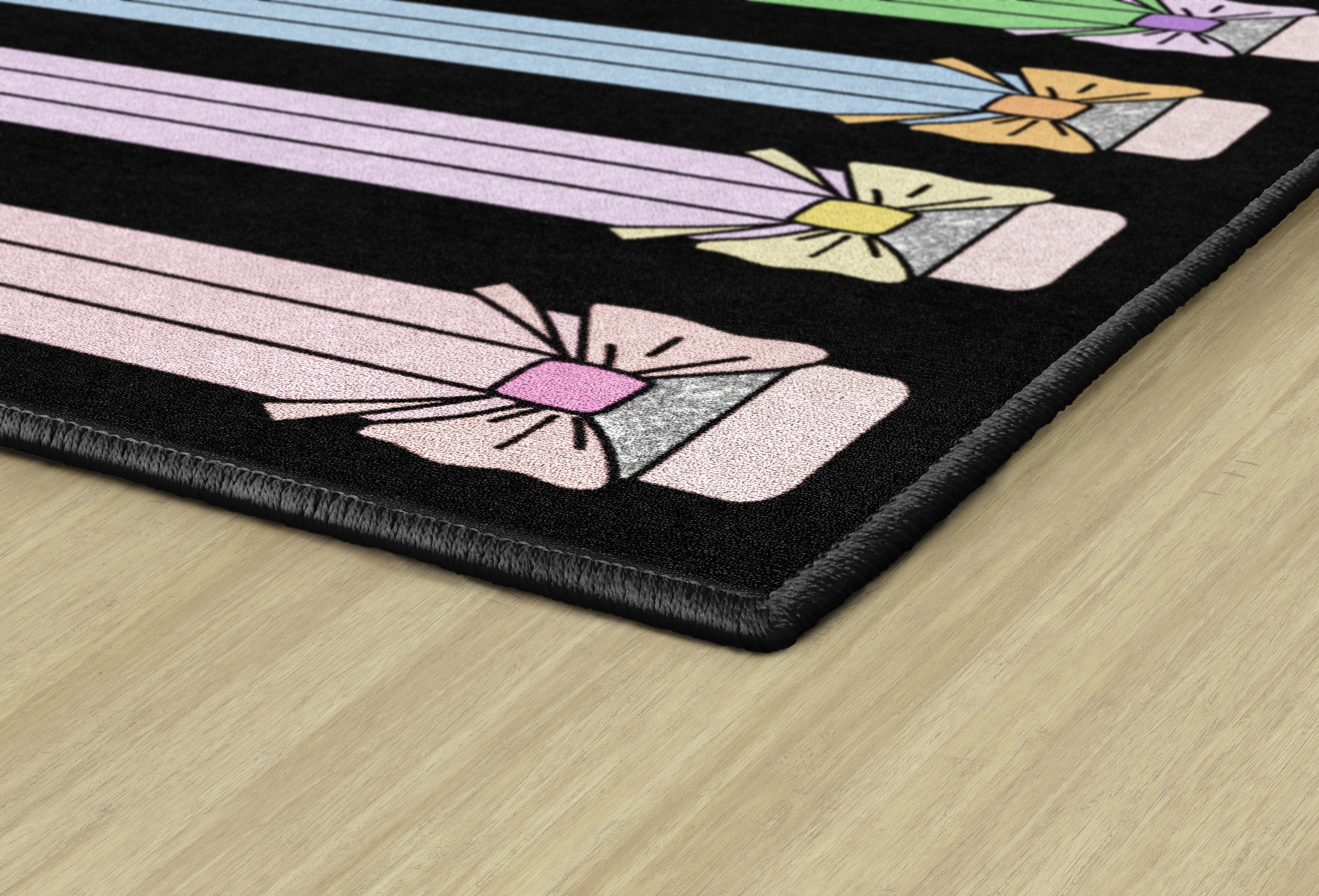 Pastel Pencils with Bows Classroom Rug by Schoolgirl Style