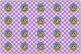 Load image into Gallery viewer, Cowboy Sit Spots on Lavender Checkerboard Classroom Rug by Schoolgirl Style