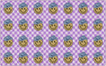 Load image into Gallery viewer, Cowboy Sit Spots on Lavender Checkerboard Classroom Rug by Schoolgirl Style