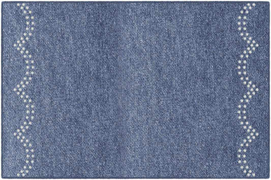 Denim Scallop Classroom Rug by Schoolgirl Style