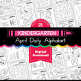 Load image into Gallery viewer, Printable Kindergarten April Daily Alphabet