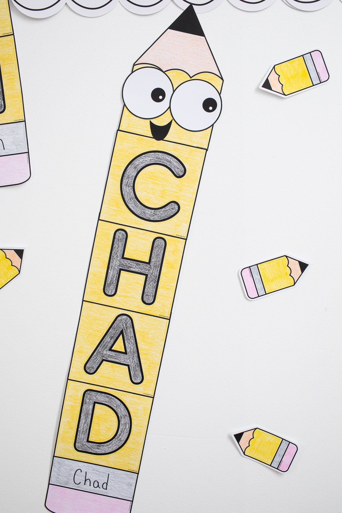 September Pencil Crafivity Bulletin Board Set