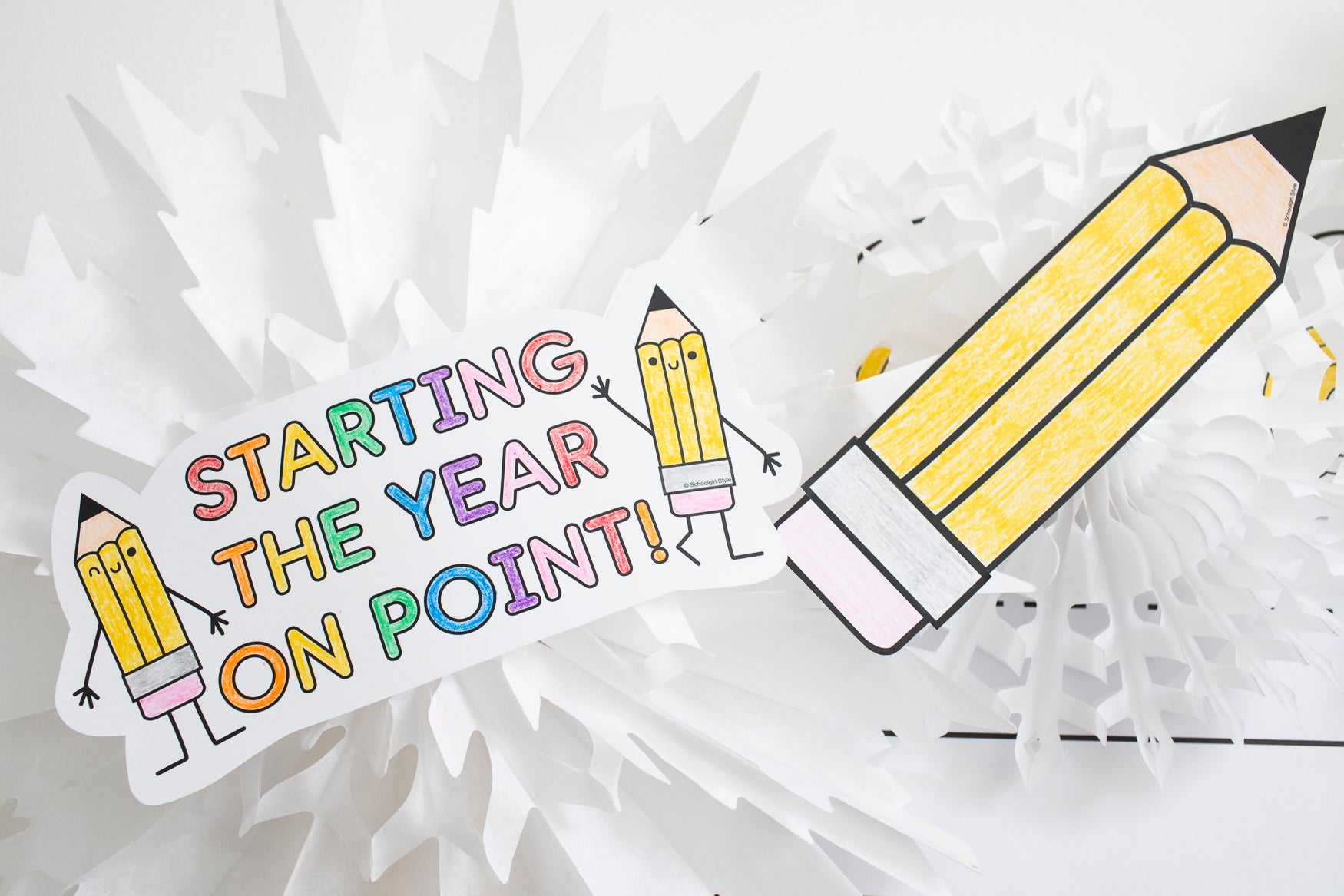 September Pencil Crafivity Bulletin Board Set