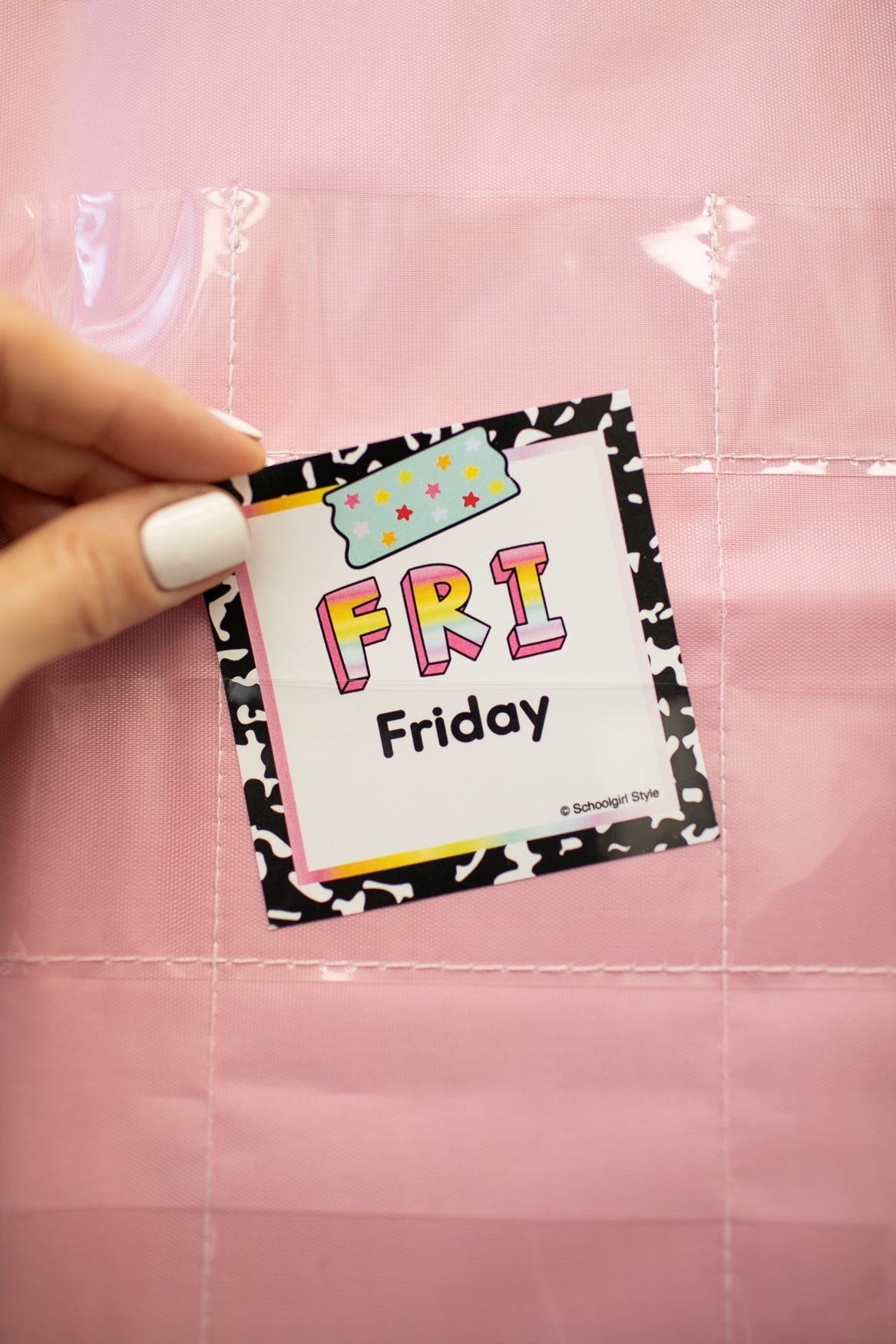 Pink Calendar Pocket Chart