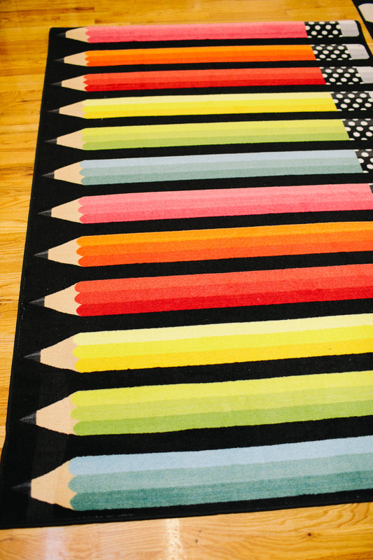Colorful Pencils Classroom Rug by Schoolgirl Style