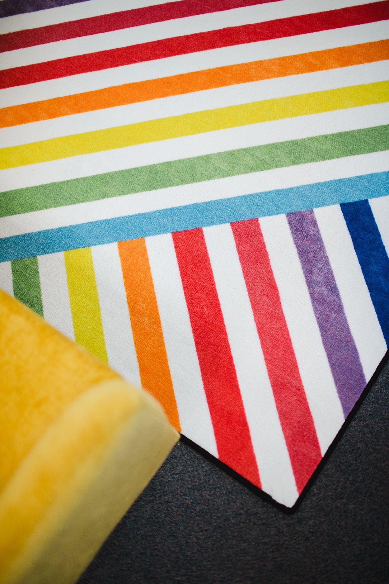 Crisscross Rainbow Classroom Rug by Schoolgirl Style