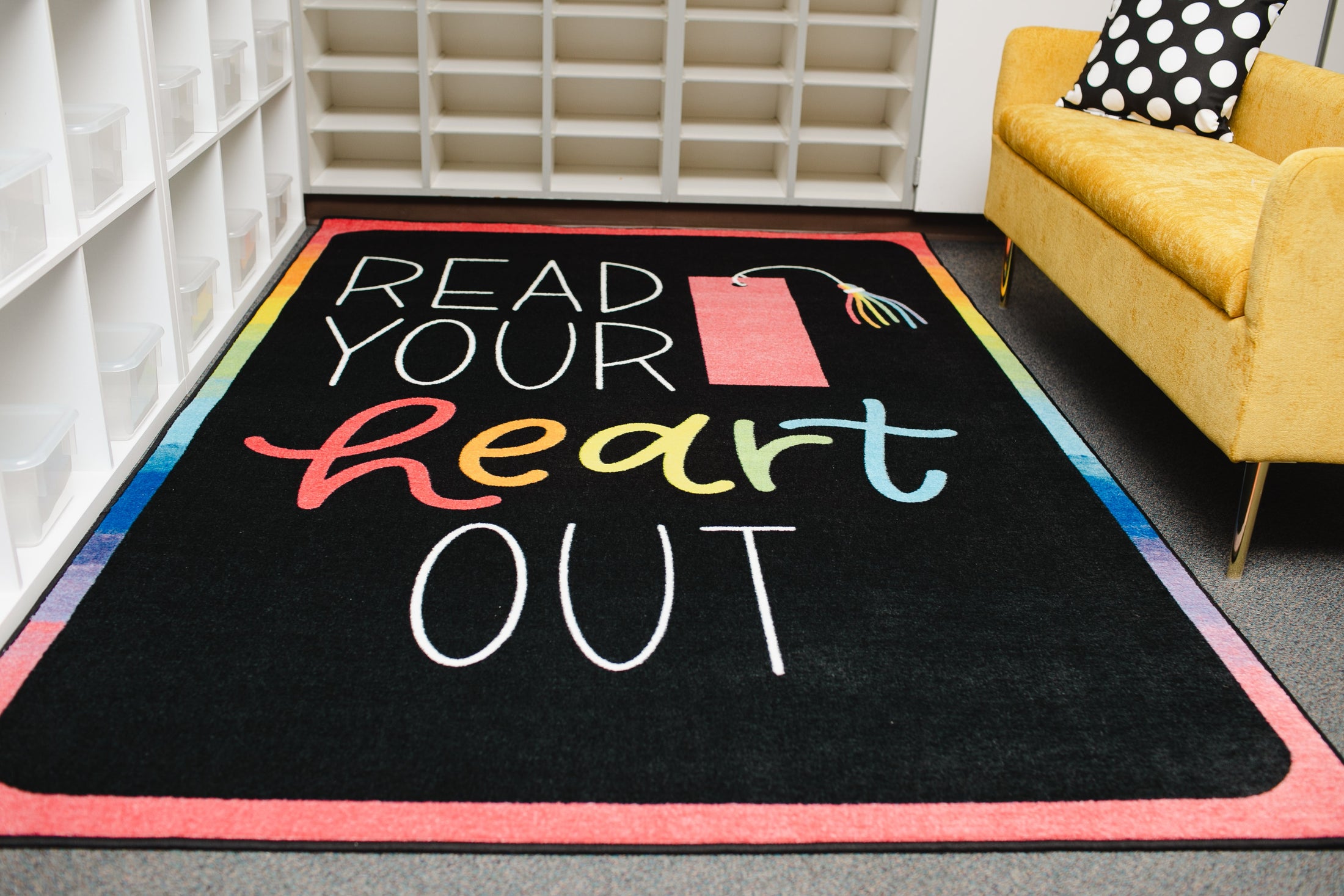 "Read Your Heart Out" Classroom Rug by Schoolgirl Style