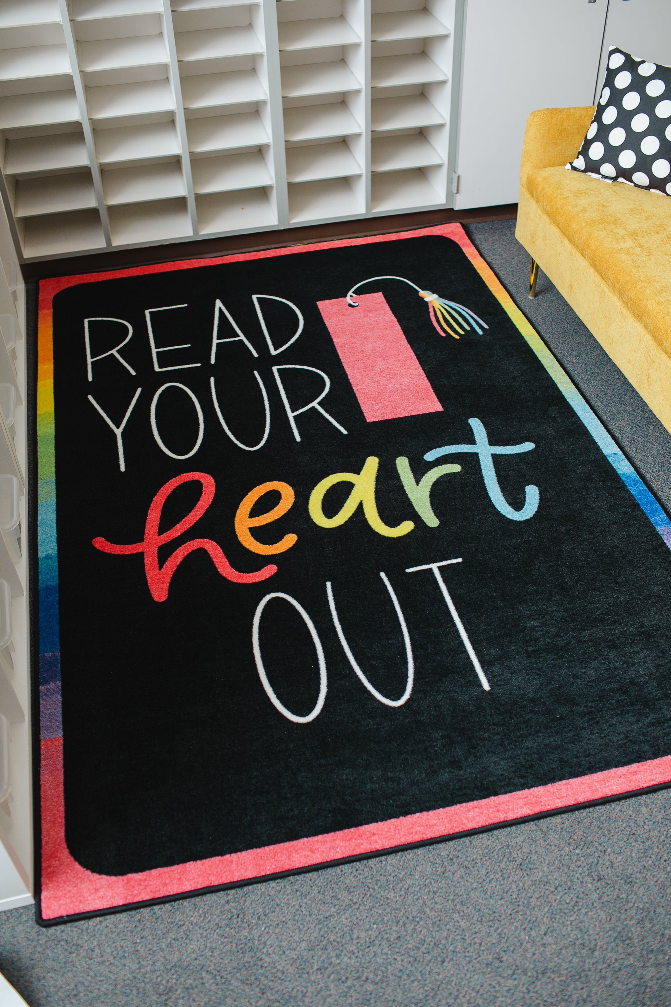 "Read Your Heart Out" Classroom Rug by Schoolgirl Style