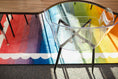 Load image into Gallery viewer, Watercolor Rainbow with White Scallop Classroom Rug by Schoolgirl Style