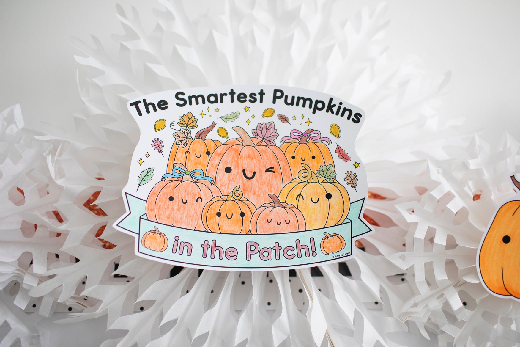 Pumpkin Facts Craft for kids and bulletin board set